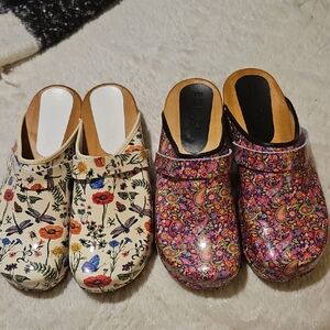 Floral Patterned Women's Clogs